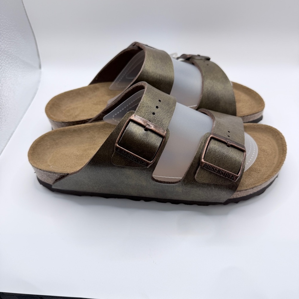 Birkenstock Arizona sandals in Golden Brown W-8/ M-6 - Picture 3 of 12